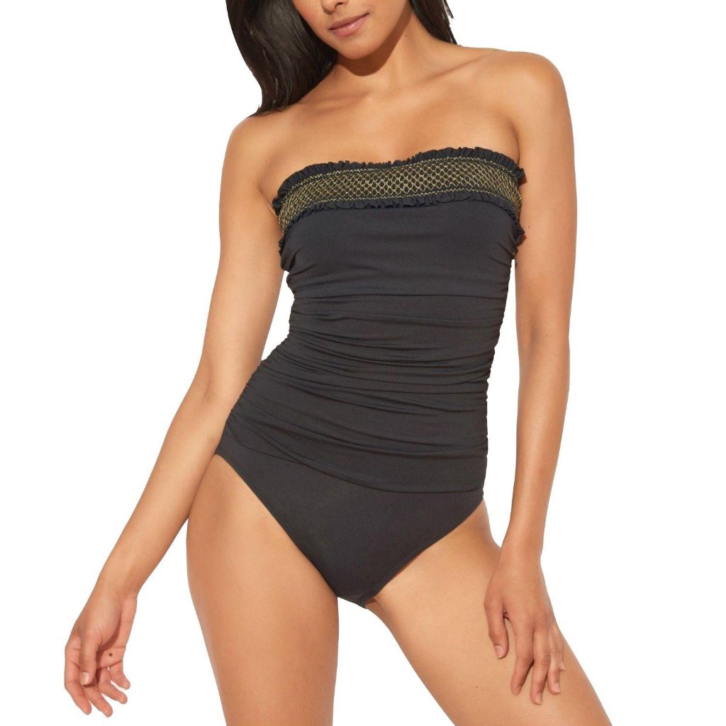 New Bleu Rod Beattie Ruched Strapless Swimsuit